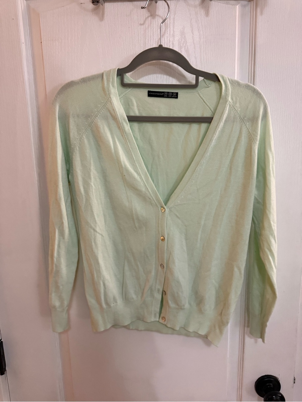 Atmosphere Mint Green V-Neck Button Cardigan